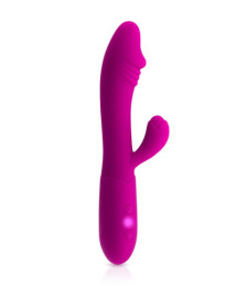 Vibromasseur rabbit Becca rose USB avec gland stimulant 10 programmes - CC531061